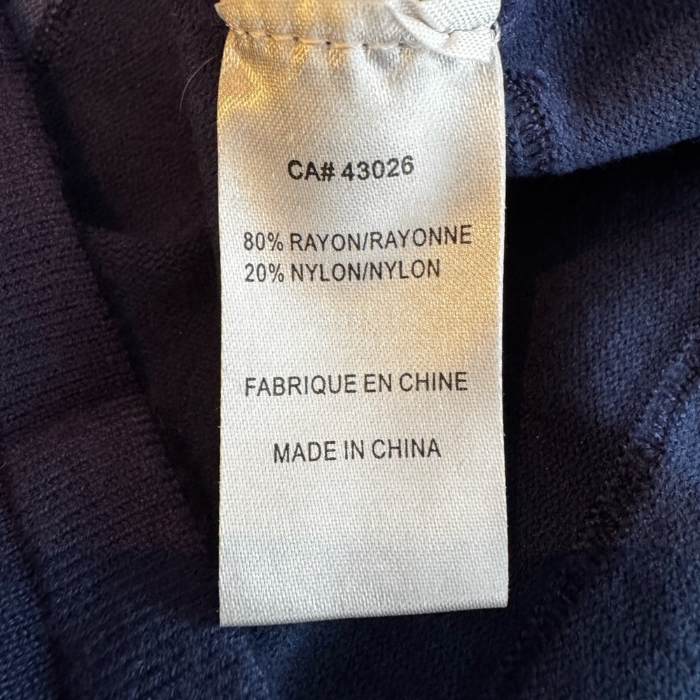 NWT I.D.O. La Vie Y2K Ribbed Bandage Sweater Navy/Blue/White Striped - S - Picture 5 of 11